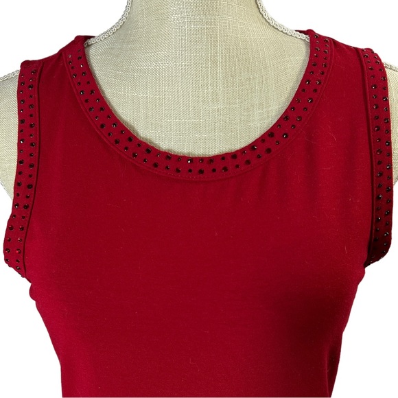 “Talbots” Seasonal Christmas Style Red Tank Shirt - Picture 3 of 15